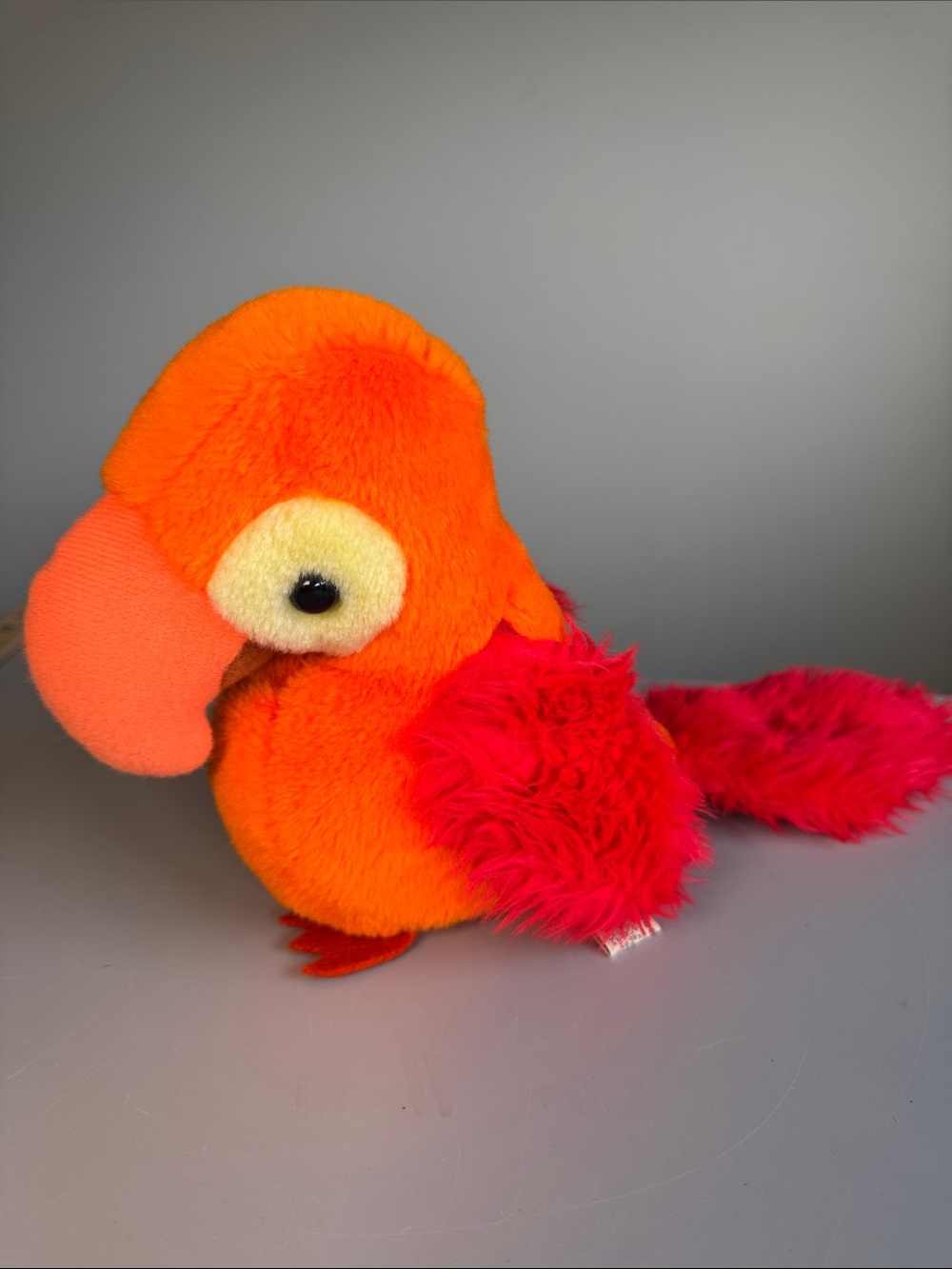 Applause Vintage 1981 Plush Orange Red Parrot Stuffed Toy
